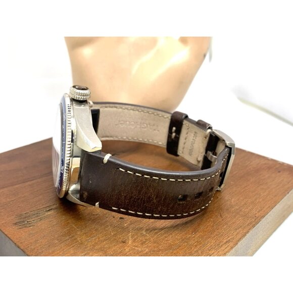 Tag Heuer Autavia Men's Watch WBE5116 Swiss Automatic Blue Dial Leather Strap - Picture 8 of 13